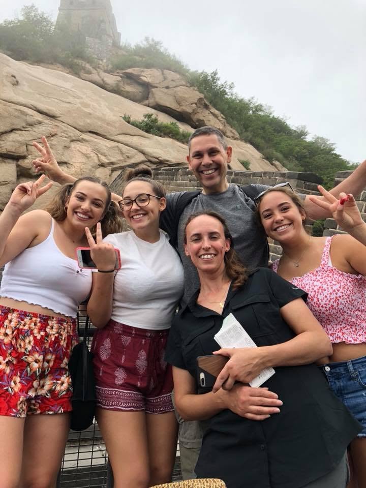 Daniel and Analia Loza with family at the Great Wall of China