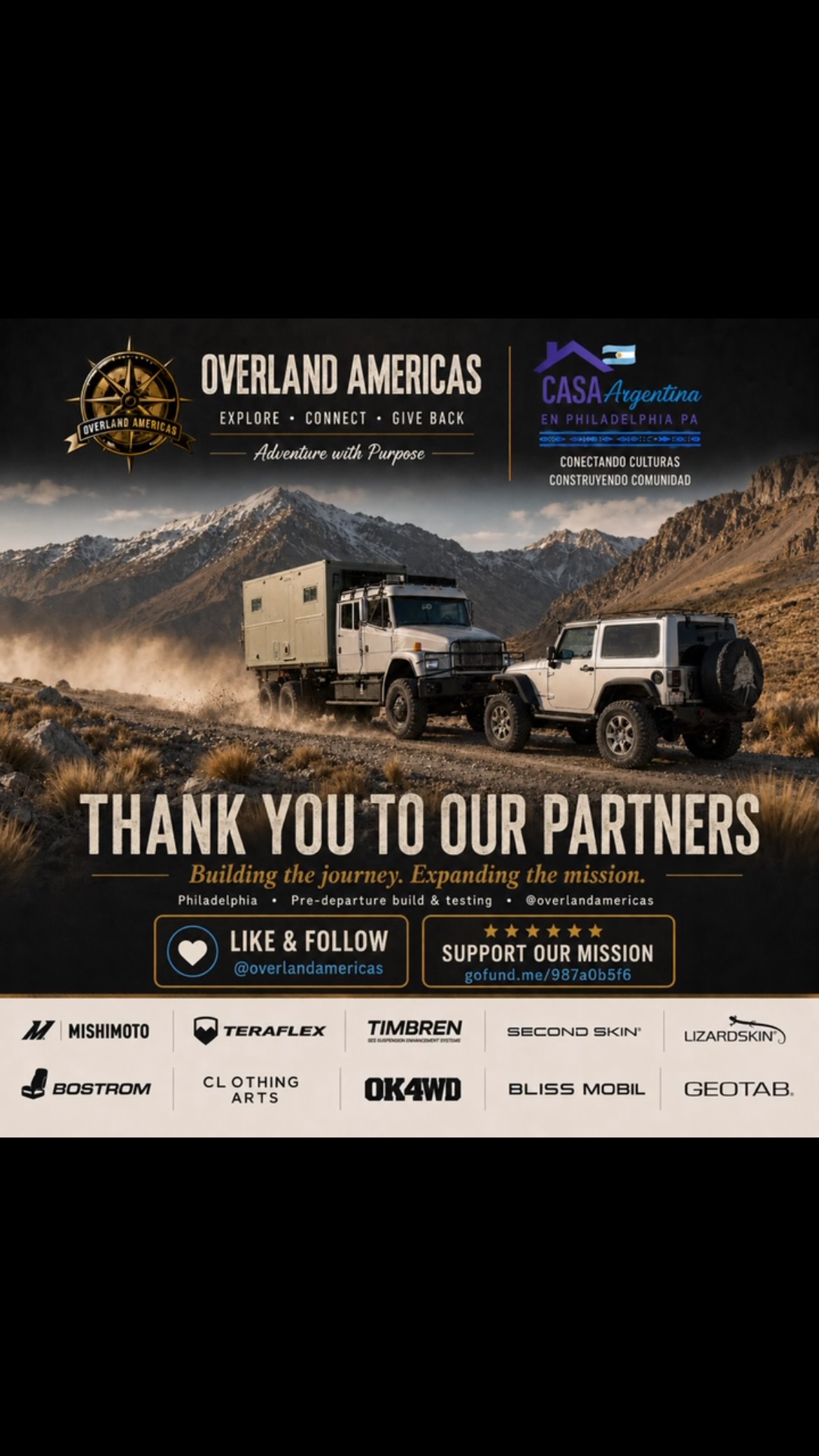 Overland Americas partner thank-you graphic